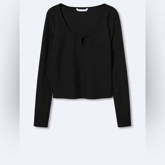 Mango long-sleeved t-shirt with cut-out,size S - Picture 3 of 3